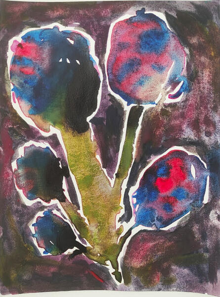 A5, watercolor and gouache. 50€