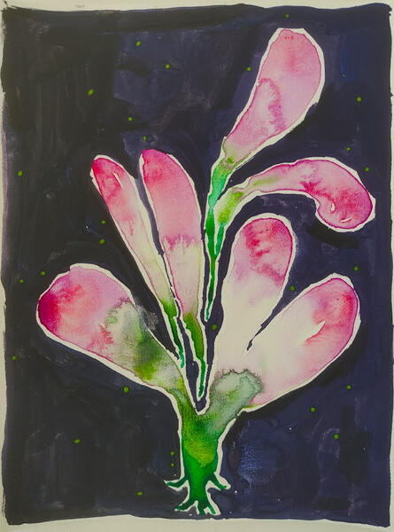 A5, watercolor and gouache. 50€