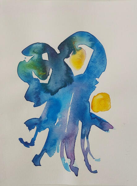 A5, watercolor. Not for sale.