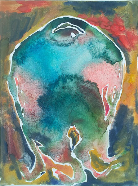 A5, watercolor and gouache. 25€