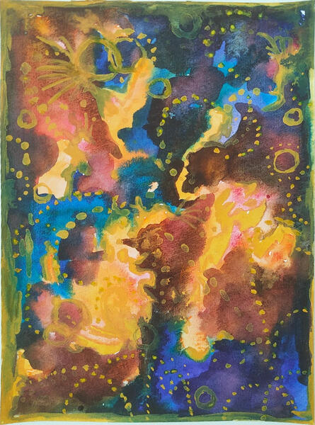 A5, watercolor and gouache. 25€