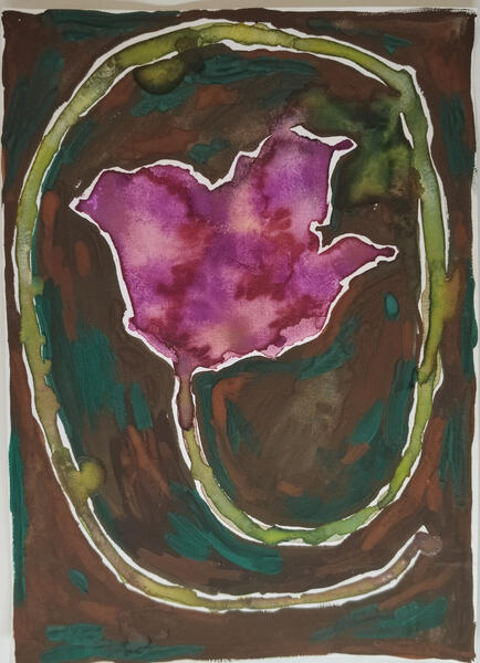 A5, watercolor and gouache. 25€