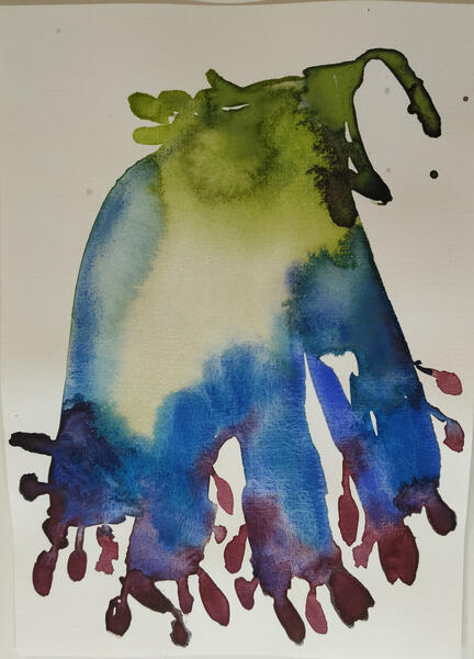 A5, watercolor. 15€